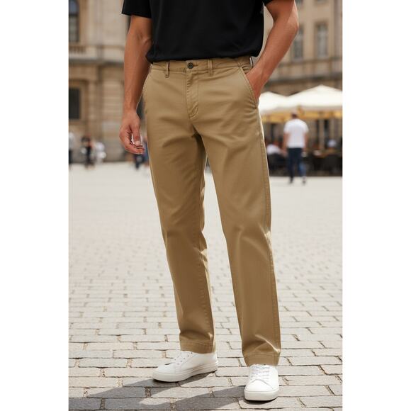 GAP Men’s Relaxed Fit Chino Pants Khaki 34x34 Cotton Casual Straight Leg - Picture 1 of 8